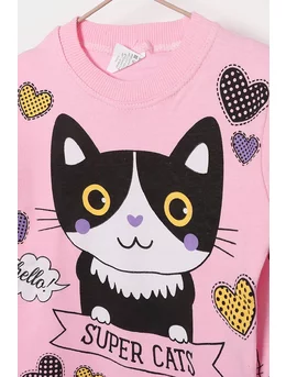Pijama SUPER CATS model roz 2
