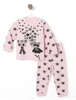 Pijama SUPER STAR GIRL model roz 1