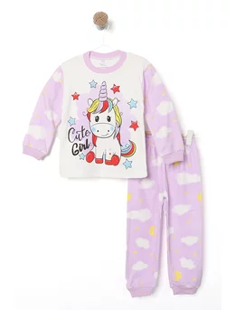 Pijama UNICORN CUTE GRIL model mov 1
