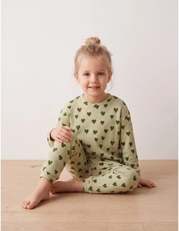Pijama verde inimi, premium