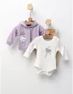Costumas 3 piese, Loving Bear, mov-crem picture - 2