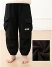 Pantaloni imblaniti, Cargo Ainck Tactics, negru picture - 1