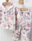 Pijama imprimata Hello Kitty, cu roz picture - 3
