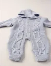 Salopeta cu gluga, Croset Kids, blue picture - 4