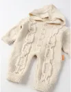 Salopeta cu gluga, Croset Kids, crem picture - 4
