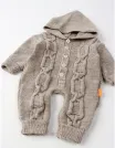 Salopeta cu gluga, Croset Kids, maro picture - 4