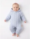 Salopeta cu gluga, Crosetel We Wear, blue picture - 1