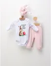 Set 3 piese Minikids, Primul Meu Paste, roz picture - 2
