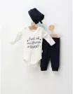 Set 3 piese Sunt Cel Mai Frumos Baietel, bleumarin picture - 2
