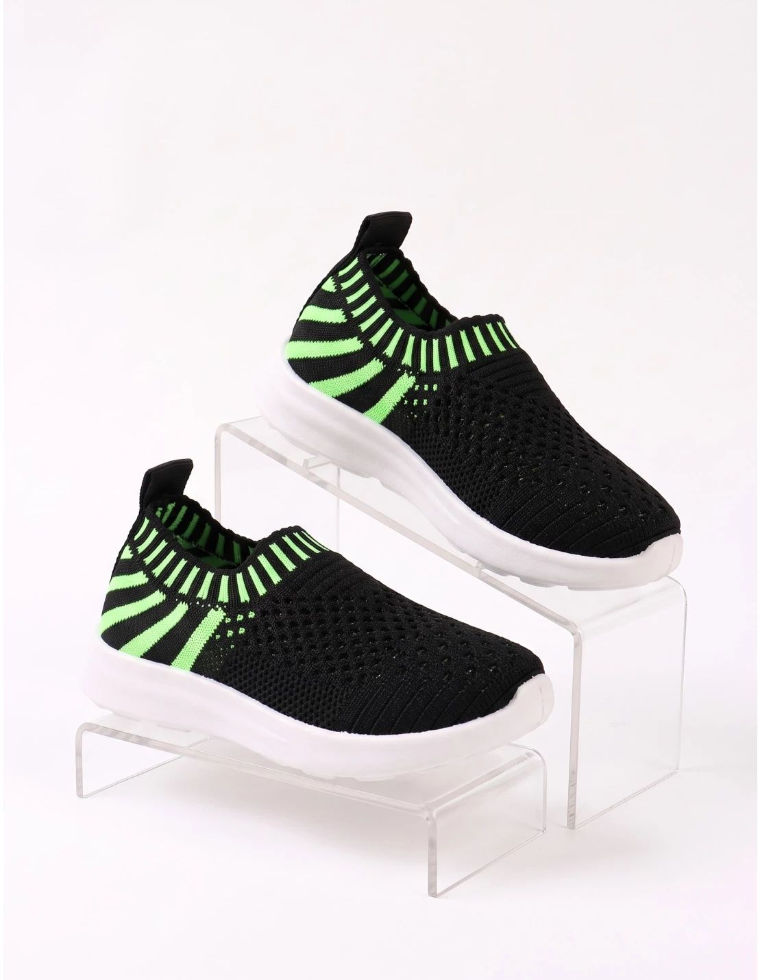 Adidasi Apawwa Slip-on Comfort negru-verde