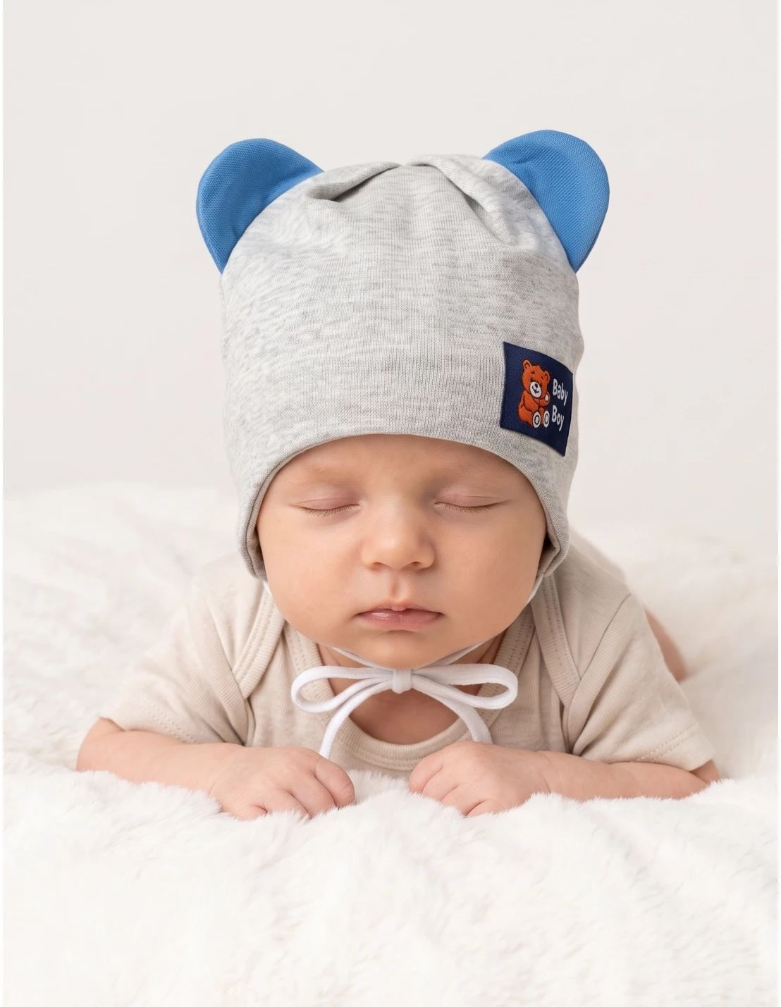 Caciulita copii, Baby BOY, model gri