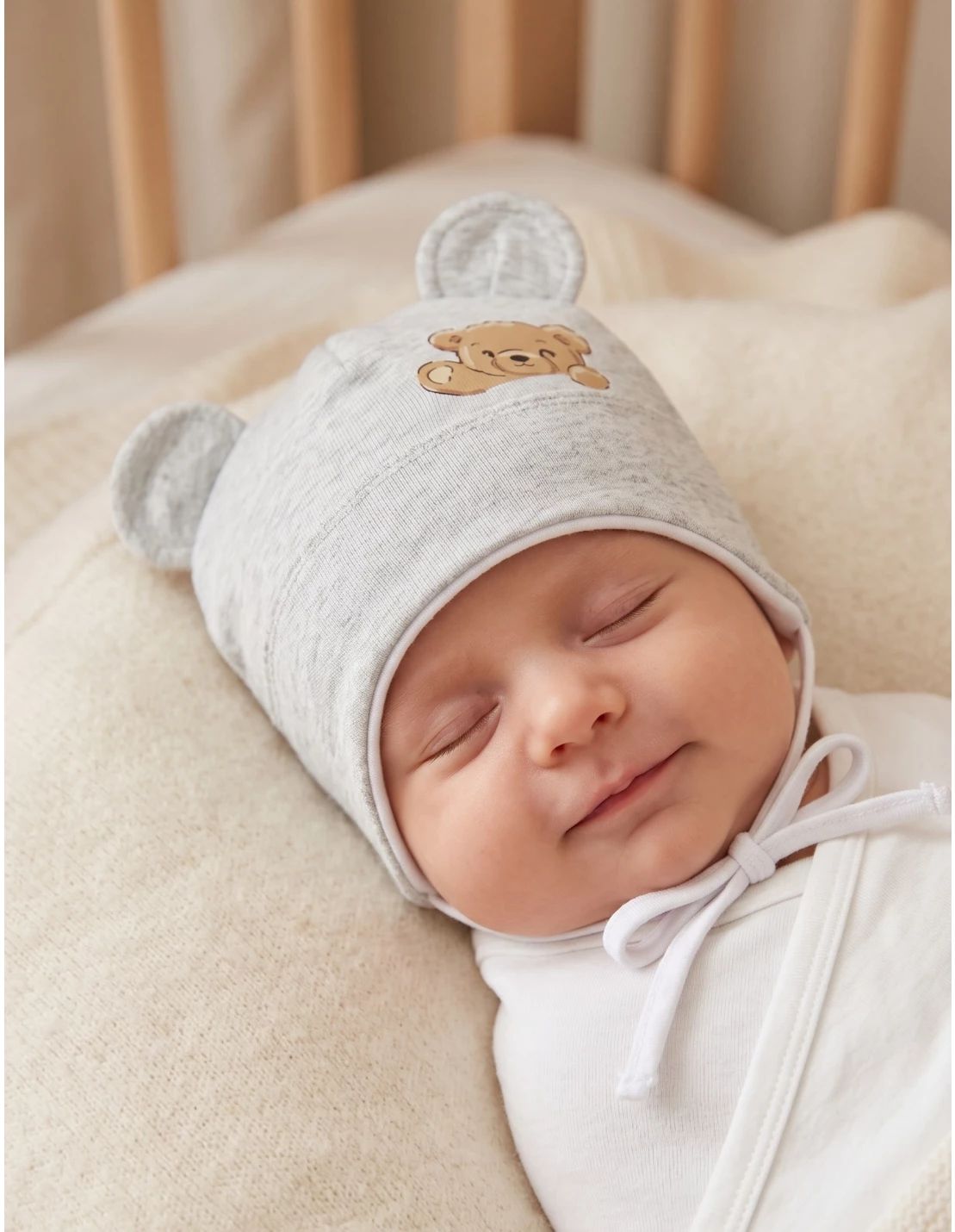 Caciulita copii, Say Hy Bear, model gri