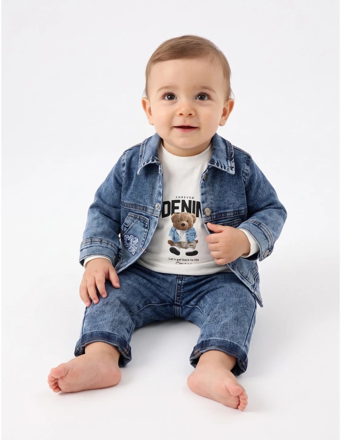 Compleu blug, Forever Denim, cu albastru