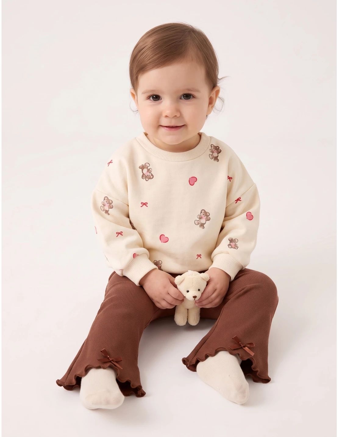 Compleu Buppy Bear, crem-maro