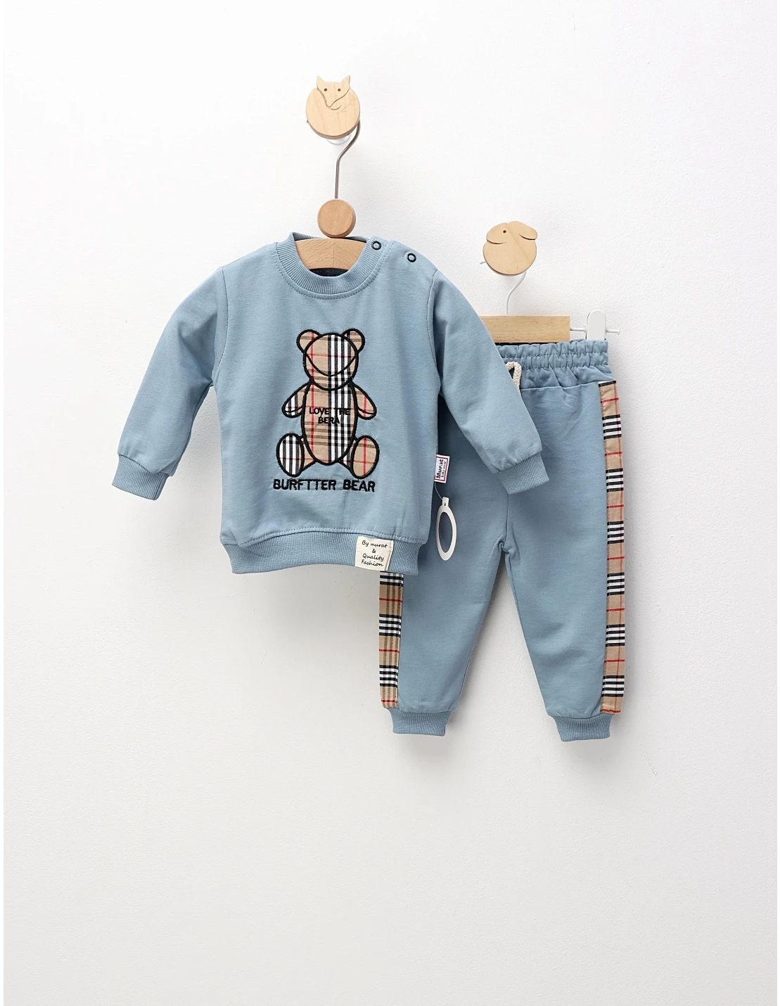 Compleu Burftter Love Bear, albastru