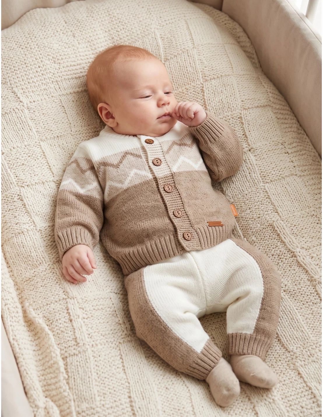 Compleu croset acrilic, Jojomini Kids, cu bej