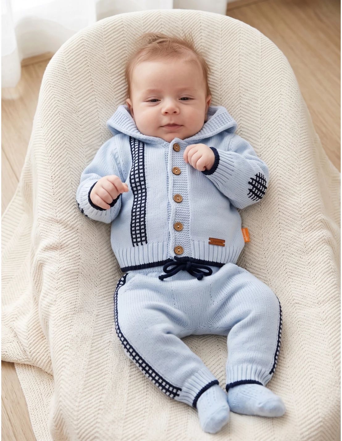 Compleu croset acrilic, Kids Wear, blue
