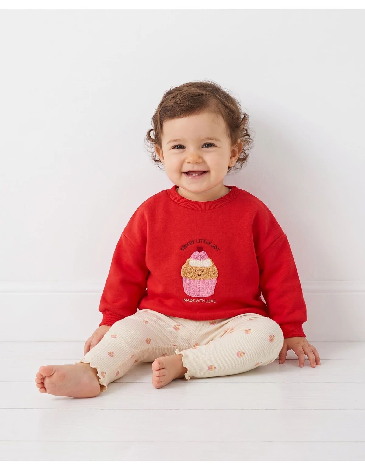 Compleu Sweet Little Joy, rosu-crem