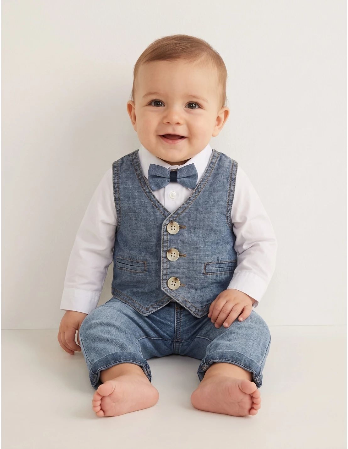 Costumas elegant Matias, cu albastru