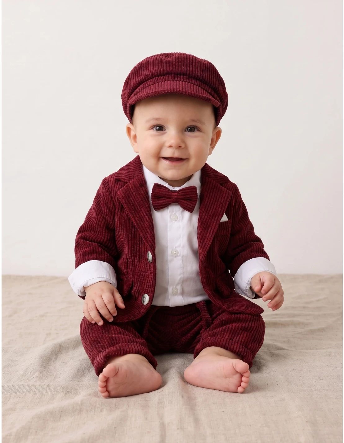 Costumas elegant Simon, cu grena