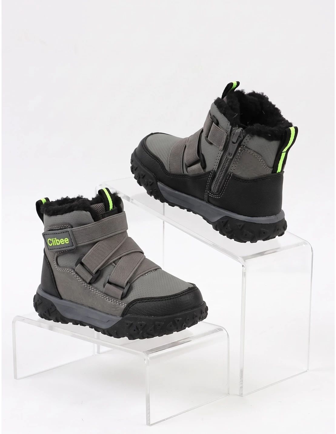 Ghete Clibee Sport, imblanite, gri