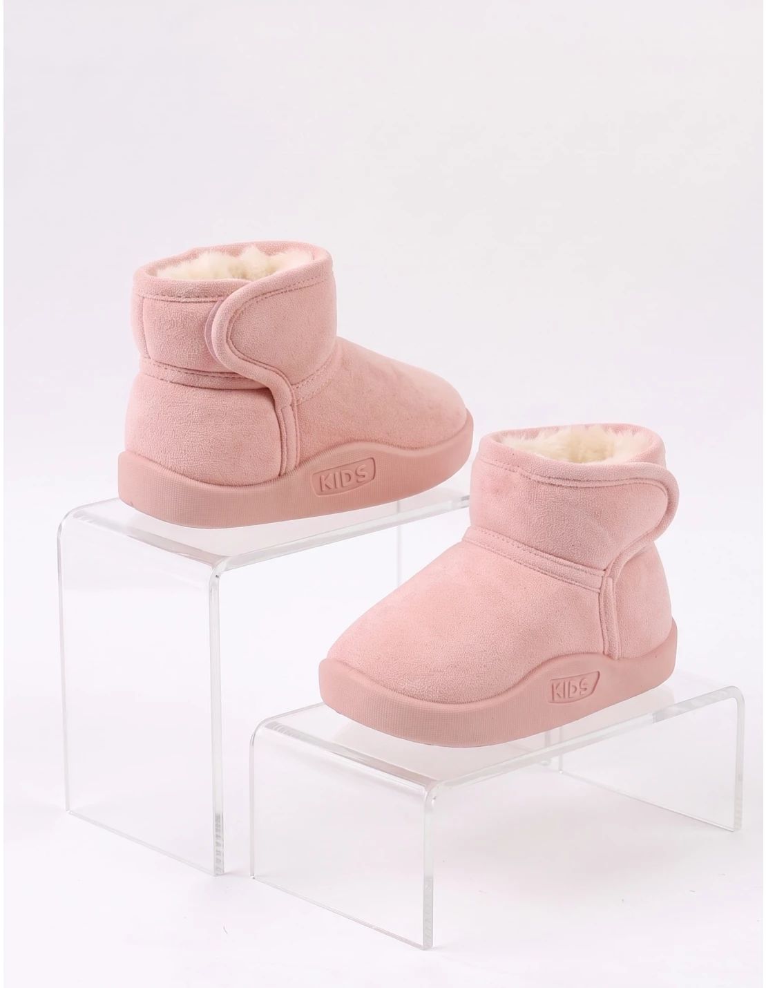 Ghete stil UGG imblanite fetite Clibee, roz