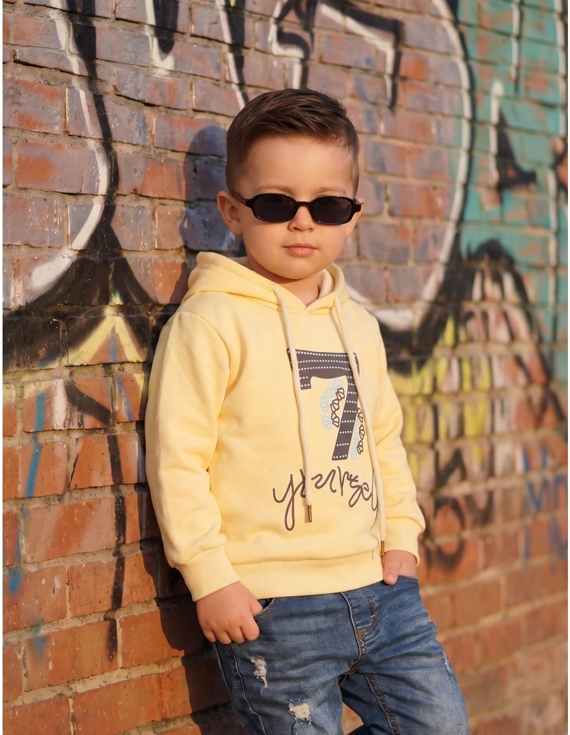 Hanorac ecru kids, baby FDY
