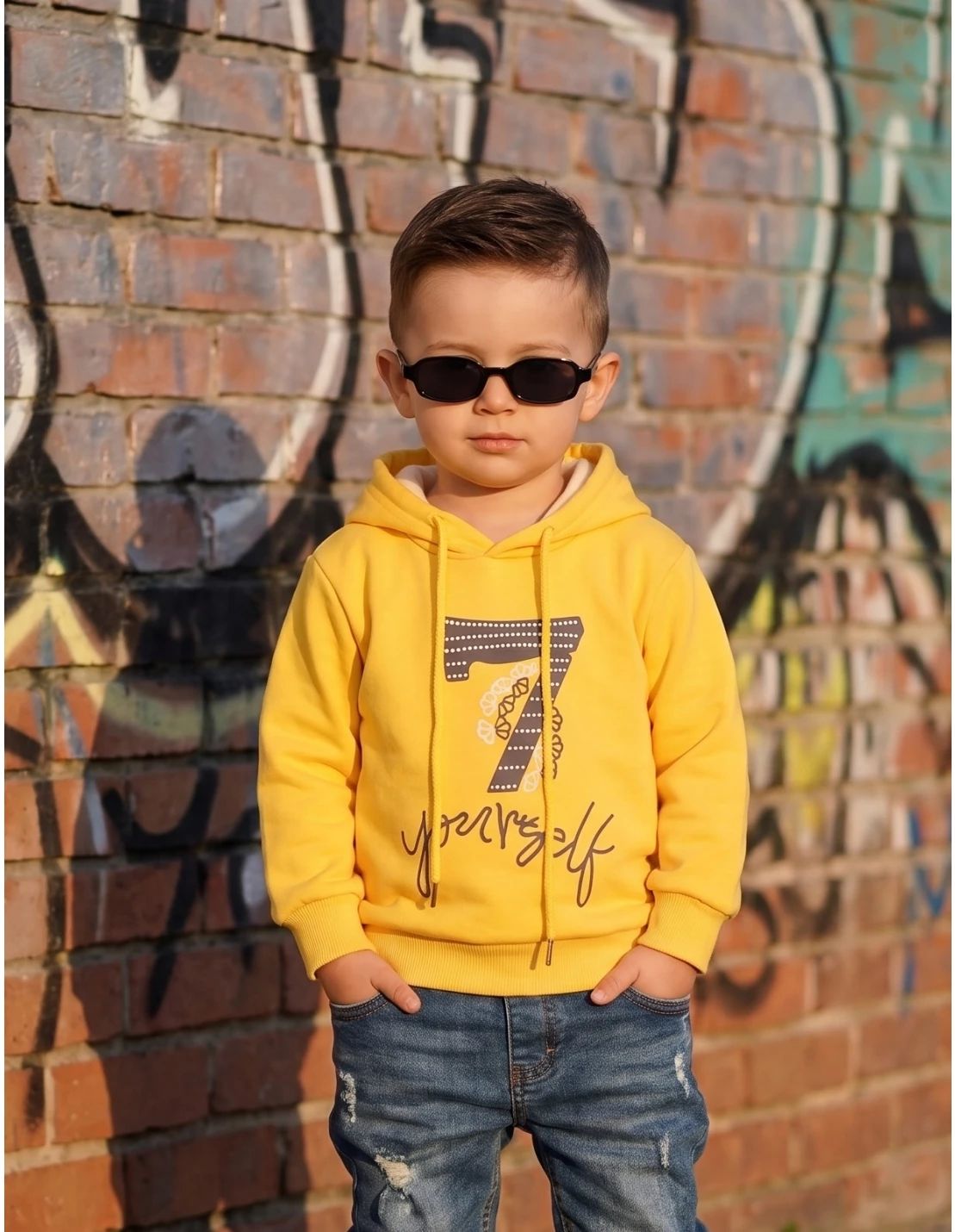 Hanorac galben kids, baby FDY