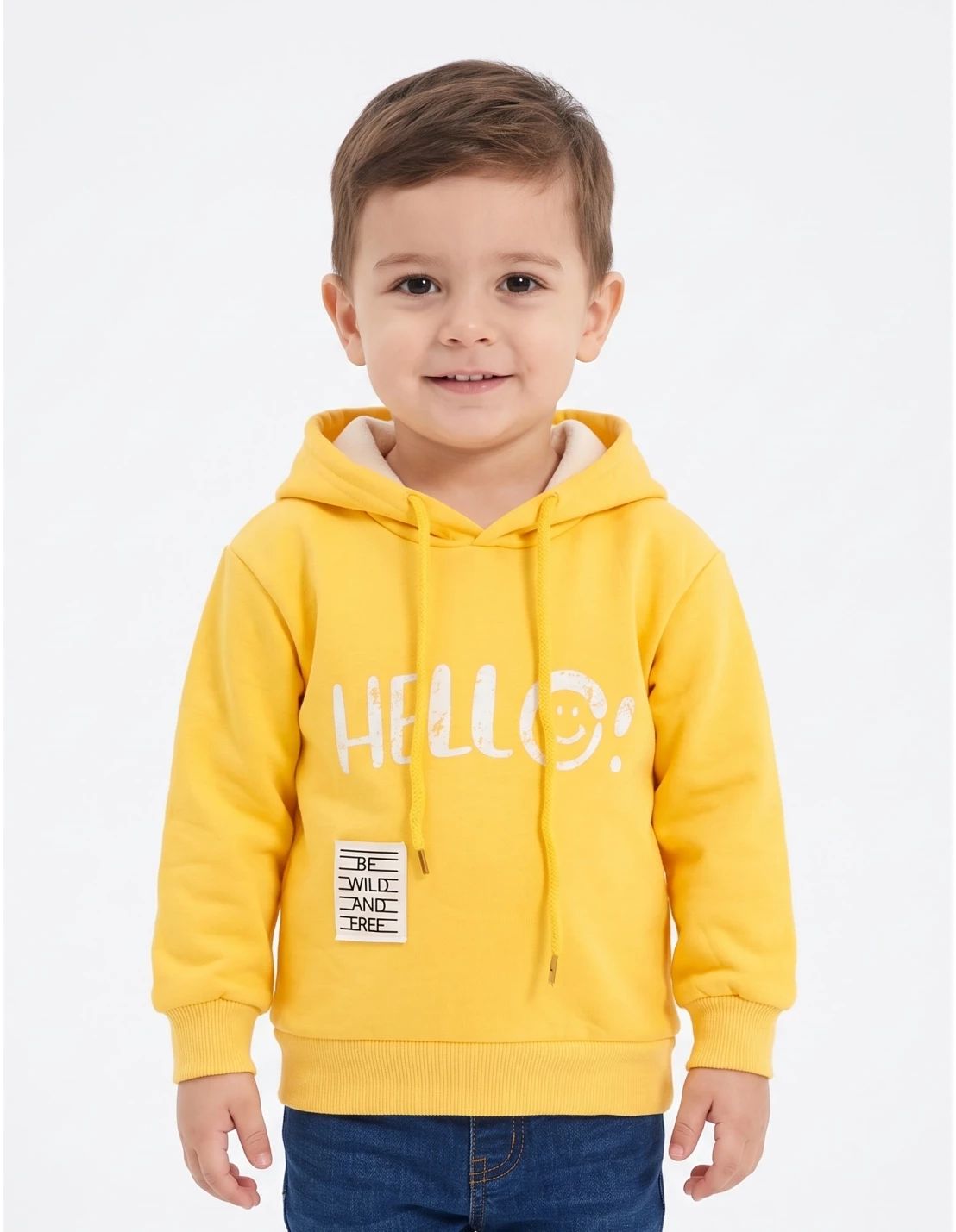 Hanorac Hello Kids, galben