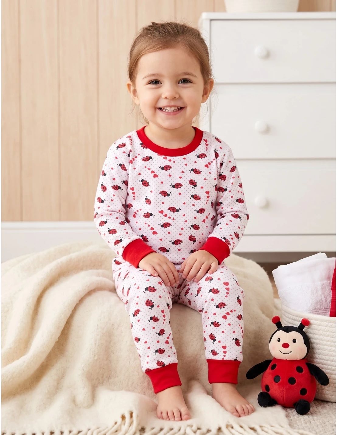 Pijama bbc ML Romania, Gargarite, alb-rosu