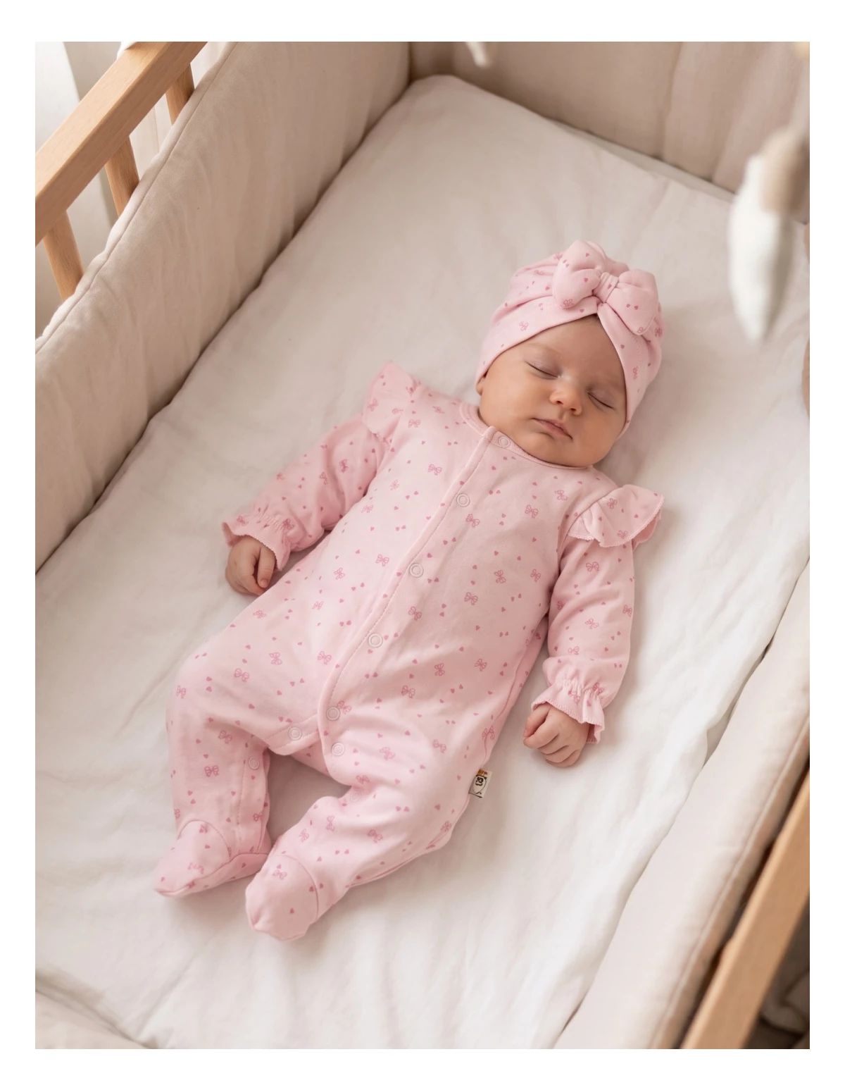 Salopeta cu botosei si turban Fundite, roz