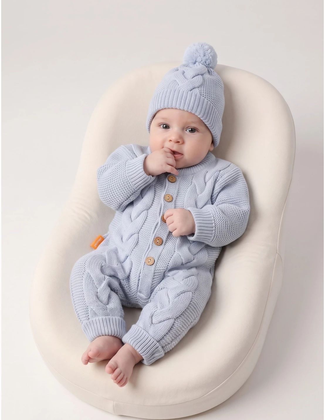Salopeta cu fes, Crosetel Baby Kid, blue