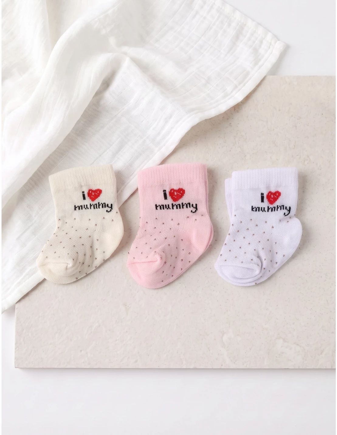 Set 3 perechi sosete, I Love Mummy, colors