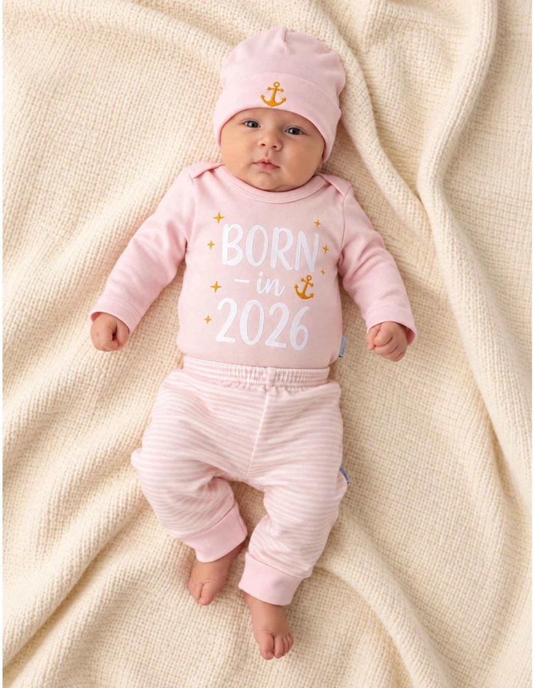 Set 3 piese \ BORN in 2026\ roz