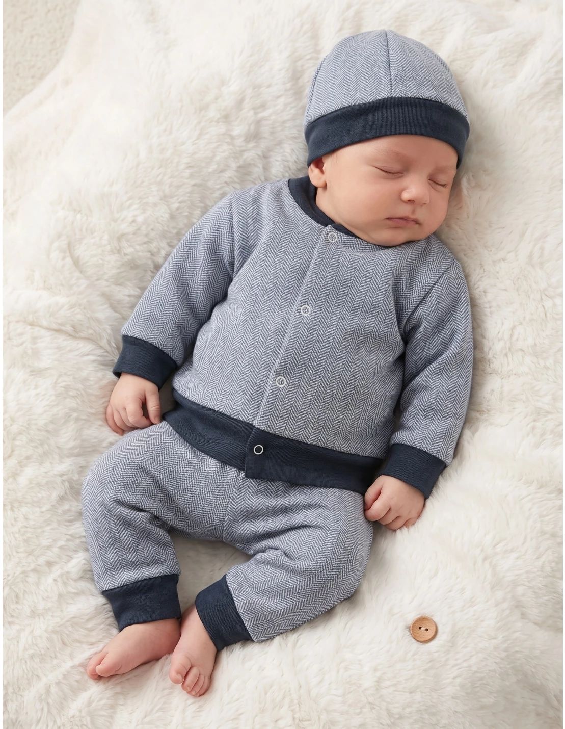 Trening bebe 3 piese Iluzion bleumarin