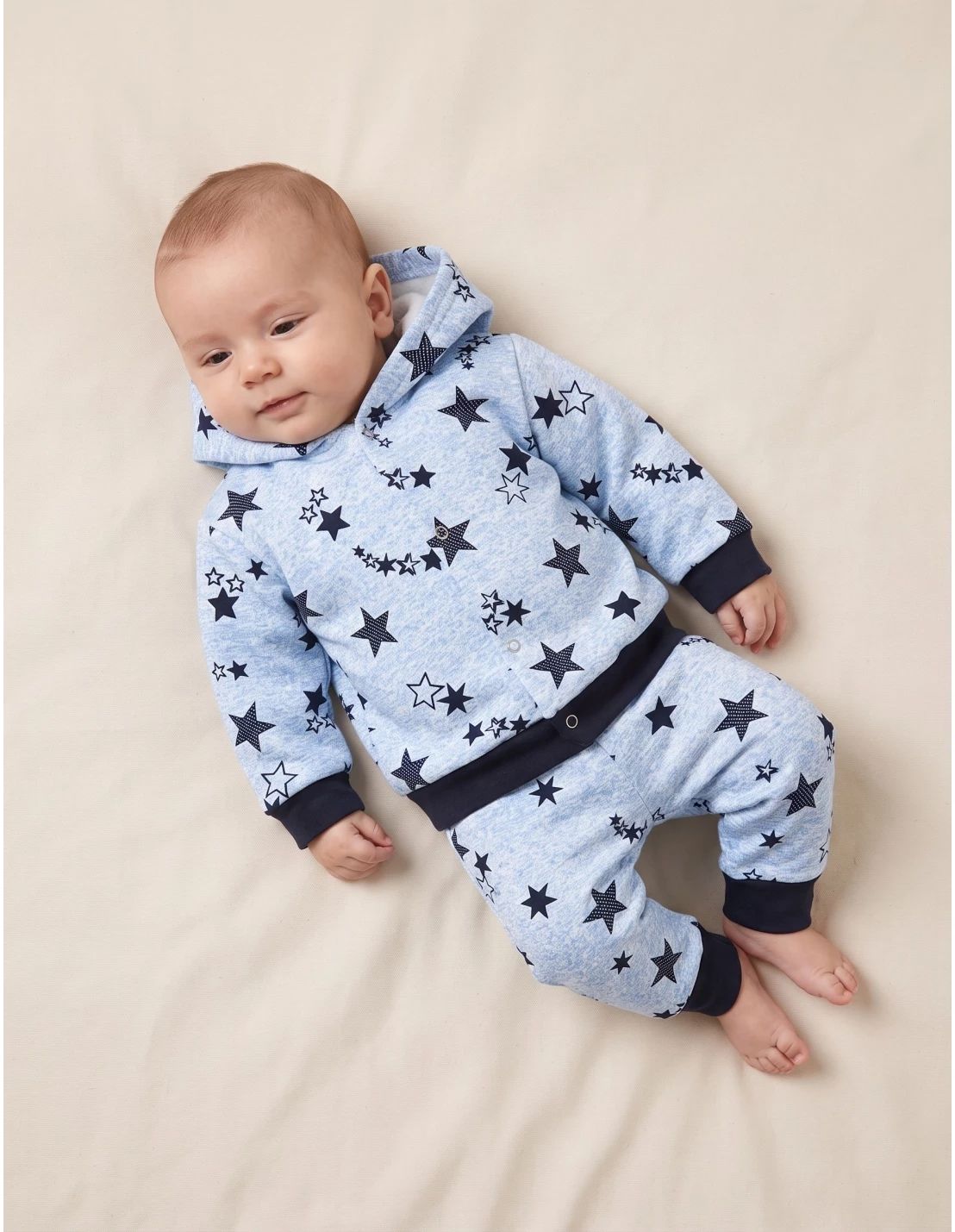 Trening bebe All Star model cu gluga albastru