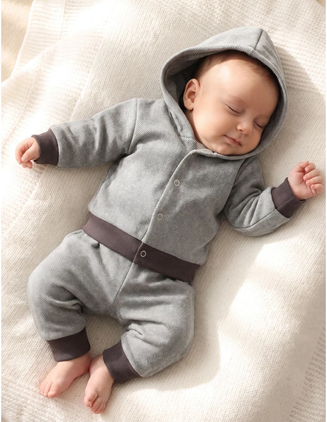 Trening bebe Iluzion model cu gluga, gri