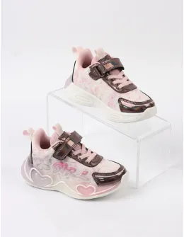 Adidasi Clibee cu luminite Raisa, roz-gri