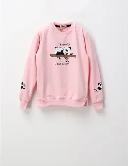Bluza I EAT UNTIL fetite, roz