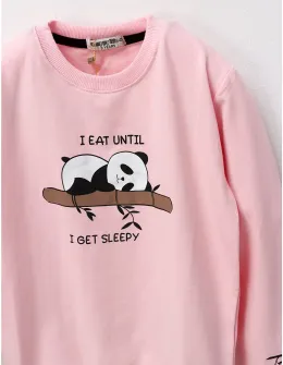 Bluza I EAT UNTIL fetite, roz