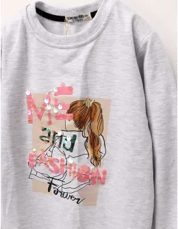 Bluza ME and FASHION fetite, gri