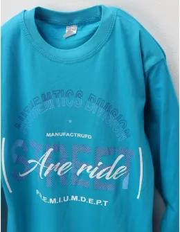 Bluza subtire Street Ride, turcoaz