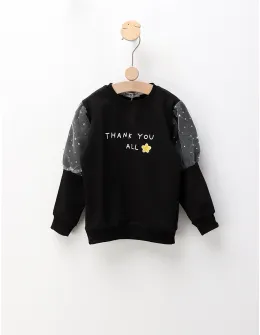 Bluza Thank You All, negru