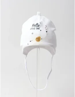 Caciulita copii, Hello Little one, model alb