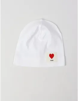 Caciulita fetita Love, alb
