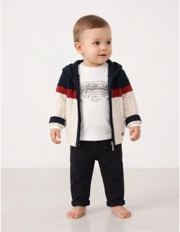 Compleu Authentic Denim, bleumarin-crem