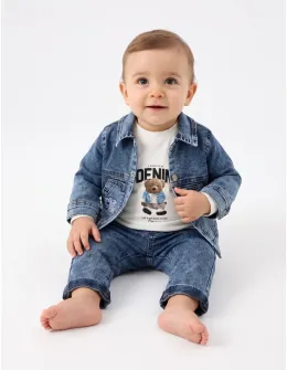 Compleu blug, Forever Denim, cu albastru