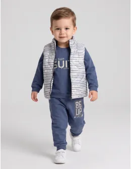 Compleu cu vesta Suits You, cu albastru