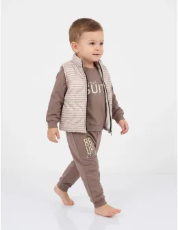 Compleu cu vesta Suits You, cu bej