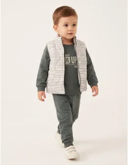 Compleu cu vesta Suits You, cu verde